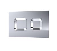 Nuie Dual Flush Plate with Square Push Buttons | Chrome | Plastic | 267mm x 170mm x 11mm