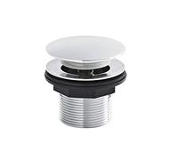 Nuie E324 ǀ Modern Bathroom Push Button Bath Waste, 70mm x 70mm, Chrome