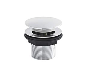 Nuie E324 ǀ Modern Bathroom Push Button Bath Waste, 70mm x 70mm, Chrome