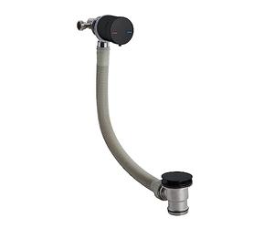 nuie E401 Wastes & Extras Modern Bathroom Freeflow Bath Filler Tap with Waste, 68mm, Matt Black