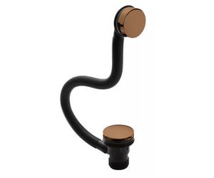 Nuie Easyclean Sprung Plug Bath Waste | Brushed Bronze | Brass | 70mm x 70mm x 100mm