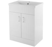 Nuie Eden White Gloss Vanity Unit & Basin - 800 x 600mm