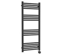 Nuie Electric Round Ladder Rail | Anthracite | Steel | 1200mm x 500mm