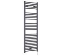 Nuie Electric Round Ladder Rail | Anthracite | Steel | 1375mm x 480mm