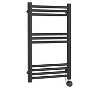 Nuie Electric Round Ladder Rail | Anthracite | Steel | 800mm x 500mm