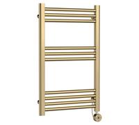 Nuie Electric Round Ladder Rail | Brushed Brass | Steel | 800mm x 500mm