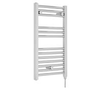 Nuie Electric Round Ladder Rail | Chrome | Steel | 720mm x 400mm