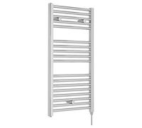 Nuie Electric Round Ladder Rail | Chrome | Steel | 920mm x 480mm
