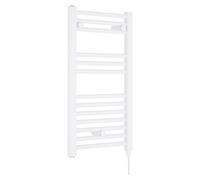 Nuie Electric Round Ladder Rail | Gloss White | Steel | 720mm x 400mm