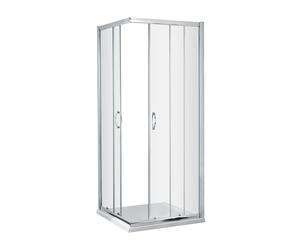 Nuie Ella Corner Entry Shower Enclosure | Chrome | Aluminium | 760mm x 1850mm