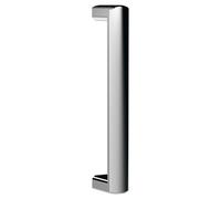 Nuie Ella Square Shower Door Handle | Satin Chrome | ABS | 156mm