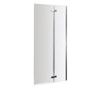Nuie Ella Straight Hinged Bath Screen | Chrome | Glass/Aluminium | 745mm