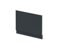 Nuie End Bath Panel with Plinth | Satin Soft Black | MDF | 800mm