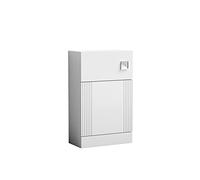 nuie FLT141 Deco Modern Bathroom Floor Standing Part Fluted WC Unit - Cistern and Pan Not Included, 500mm, Satin White