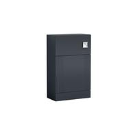 nuie FLT1441 Deco Modern Bathroom Floor Standing Part Fluted WC Unit - Cistern and Pan Not Included, 500mm, Satin Anthracite