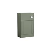 nuie FLT841 Deco Modern Bathroom Floor Standing Part Fluted WC Unit - Cistern and Pan Not Included, 500mm, Satin Green