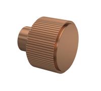 Nuie Fluted Knob Furniture Handle | Brushed Bronze | Aluminium | 30mm