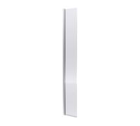 Nuie Fluted Wetroom Concealed Hinged Return Screen with Polished Fittings | Chrome | Aluminium | 300mm x 1850mm