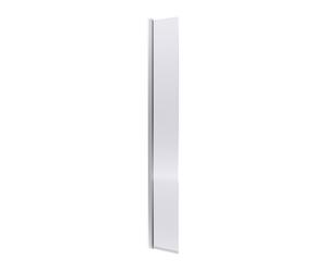 Nuie Fluted Wetroom Concealed Hinged Return Screen with Polished Fittings | Chrome | Aluminium | 300mm x 1850mm