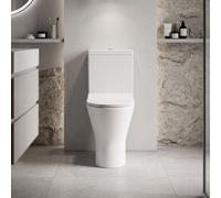 Nuie Freya Comfort Height Close Coupled Rimless Toilet & Seat Dual Flush Modern