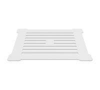 Nuie Gloss White Round Fast Flow Shower Waste With Grid | Matt White | Brass | 90mm