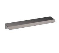 nuie H724 Modern Finger Pull Furniture Handle, 96mm Centres, 150 x 17 x 36mm, Brushed Pewter