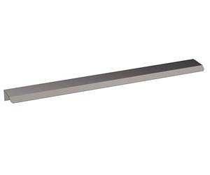 nuie H725 Modern Finger Pull Furniture Handle, 224mm Centres, 300 x 17 x 36mm, Brushed Pewter