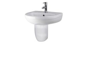 Nuie Harmony Basin and Semi Pedestal | White | Ceramic | 500mm