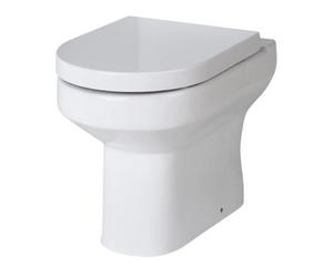 Nuie Harmony Round Back to Wall Toilet Pan | White | Ceramic | 370mm x 410mm x 520mm
