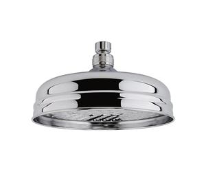 Nuie HEAD21 Victorian Traditional Bathroom Edwardian Inspired 8" Apron Fixed Shower Head, 77mm x 194mm x 194mm, Chrome