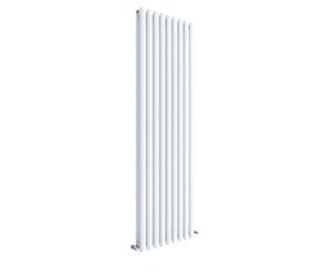 Nuie HL327 Revive Modern Home Wall Mount Designer Vertical Double Panel Radiator, 1800mm x 528mm x 78mm, High Gloss White