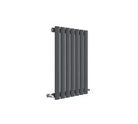 Nuie HLA37 Revive Modern Home Wall Mount Designer Horizontal Single Panel Radiator, 600mm x 412mm x 55mm, Anthracite