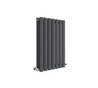 nuie HLA37D Revive ǀ Modern Home Wall Mount Designer Horizontal Double Panel Radiator, 600mm x 412mm x 78mm, Anthracite