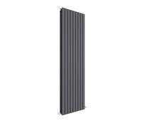 nuie HLA47D Revive ǀ Modern Home Wall Mount Designer Vertical Double Panel Radiator, 1800mm x 528mm x 72mm, Anthracite