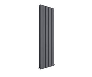 Nuie HLA47D Sloane Modern Home Wall Mount Designer Vertical Double Panel Radiator, 1800mm x 528mm x 72mm, Anthracite
