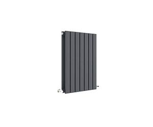 Nuie HLA54D Sloane Modern Home Wall Mount Designer Horizontal Double Panel Radiator, 600mm x 412mm x 72mm, Anthracite