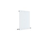 nuie HLW54 Sloane ǀ Modern Home Wall Mount Designer Horizontal Single Panel Radiator, 600mm x 412mm x 53mm, High Gloss White