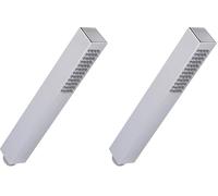 Nuie HO310 ǀ Modern Bathroom Minimalist Square Shower Handset, 231mm x 28mm, Chrome Silver (Pack of 2)