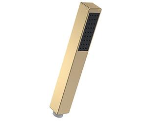 nuie HO810 Accessories Modern Bathroom Square Minimalist Shower Single Function Handset, 231mm, Brushed Brass