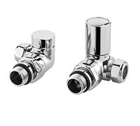 Nuie Corner - Minimalist Rad Valve - Chrome, Silver