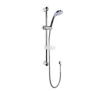 nuie JTY034 ǀ Modern Bathroom Round Luxury Curved Slide Rail Kit with Multi-Functional Handset, 558mm x 19mm, Chrome