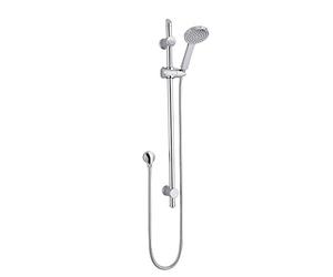 nuie JTY035 ǀ Modern Bathroom Round Water Saving Rectangular Slide Rail Kit with Air Induction Handset and Outlet Elbow, 820mm x 96mm, Chrome