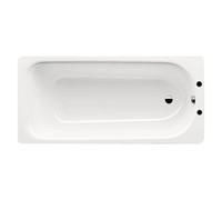 Nuie Kaldewei Eurowa 2 Tap Hole Rectangular Single Ended Bath 1700mm Alpine White