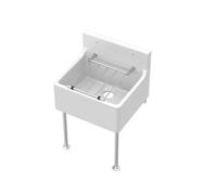 Nuie Kitchens Cleaner Sink With Legs, Elegant White Fireclay Kitchen Sink For Practical Utility, 515mm X 535mm X 393mm