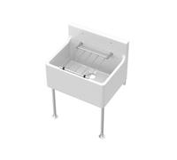 Nuie Kitchens Cleaner Sink With Legs, Elegant White Fireclay Kitchen Sink For Practical Utility, 515mm X 535mm X 393mm