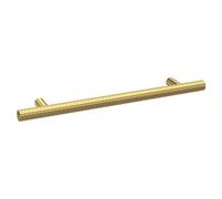 Hudson Reed Knurled Bar Handle 160Mm Centres - Brushed Brass