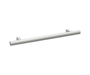 Nuie Knurled Bar Furniture Handle with 160mm Hole Centres | Satin Chrome | Brass | 220mm
