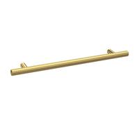 Nuie Knurled Bar Furniture Handle with 192mm Hole Centres | Brushed Brass | 252mm