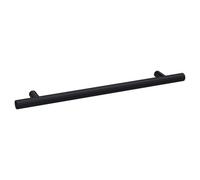 Nuie Knurled Bar Furniture Handle with 192mm Hole Centres | Matt Black | Brass | 252mm