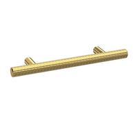 Nuie Knurled Bar Furniture Handle with 96mm Hole Centres | Brushed Brass | 156mm
